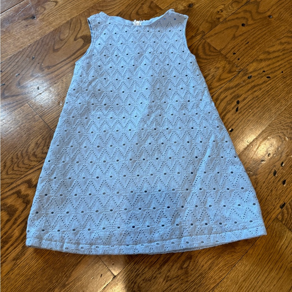 Blue Eyelet Kids Dress